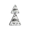 brož ze SWAROVSKI ELEMENTS triangl malý/velký crystal
