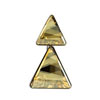 brož ze SWAROVSKI ELEMENTS triangl malý/velký crystal golden shadow