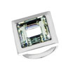 prsten ze SWAROVSKI ELEMENTS guad 14mm v barv crystal c.v.si. plastov box