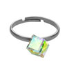 prsten ze SWAROVSKI ELEMENTS kostika 6mm v barv crystal ab