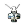 přívěsek ze SWAROVSKI ELEMENTS kříž 20mm crystal metallic silver Ag 925/1000