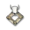 přívěsek ze SWAROVSKI ELEMENTS čtverec 30mm crystal silver shade cal.v.si Ag  925/1000 řetízek