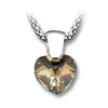 přívěsek ze SWAROVSKI ELEMENTS srdce 10mm crystal silver shade Ag 925/1000