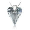 pvsek ze SWAROVSKI ELEMENTS srdce 37mm crystal Ag 925/1000 etzek