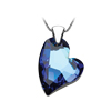 pvek ze SWAROVSKI ELEMENTS srdce devoted 2 u 36mm crystal bermuda blue  Ag 925/1000 etzek