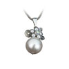přívěšek ze SWAROVSKI ELEMENTS mix perle+perla 14mm white řetízek Ag 925/1000