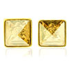 nunice zlat barvy se SWAROVSKI ELEMENTS tverec 12mm crystal golden shadow