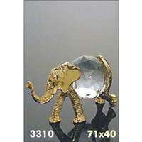 Sklenn kilov figurka slon zlat