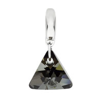 Pvek ze SWAROVSKI ELEMENTS triangl  12mm crystal silver night