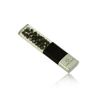 Pamov medium ern USB ze SWAROVSKI ELEMENTS 8 GB jet hematite