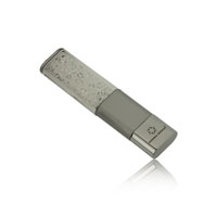 Pamov medium silver USB ze SWAROVSKI ELEMENTS 8 GB mal kamnky crystal silver shade