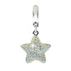 přívěšek se SWAROVSKI ELEMENTS hvězda 14mm  white opal / crystal moonlight
