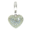 přívěšek se SWAROVSKI ELEMENTS srdce 14mm  white opal / crystal moonlight