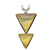 přívěsek SWAROVSKI ELEMENTS triangl malý/velký crystal golden shadow  řetízek 50+5cm