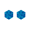 náušnice ze SWAROVSKI ELEMENTS kostka 6mm v barvě crystal bermuda blue