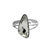 prsten se SWAROVSKI ELEMENTS křídlo 18mm crystal