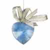 ornament se SWAROVSKI ELEMENTS srdce 40mm v barvě light sapphire