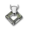 přívěsek ze SWAROVSKI ELEMENTS čtverec 20mm crystal silver shade Ag 925/1000