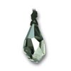 přívěsek ze SWAROVSKI ELEMENTS polygon drop 50mm crystal silver shade kůže