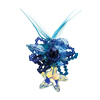 náhrdelník se SWAROVSKI ELEMENTS květina mix kamínků aquamarine