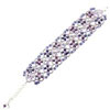 náramek ze SWAROVSKI ELEMENTS Malai květina violet ab+mix colors  Ag 925/1000