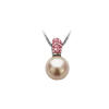 přívěšek ze SWAROVSKI ELEMENTS perla rp/ light rose stone Ag 925/1000 řetízek