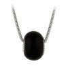 přívěšek ze SWAROVSKI ELEMENTS perlový kroužek steel crystal mystic black řetízek Ag 925/1000