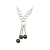 náhrdelník ze SWAROVSKI ELEMENTS perla 8mm mystic black Ag 925/1000 (15gr)