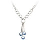 náhrdelník ze SWAROVSKI ELEMENTS perla 8mm light blue Ag 925/1000 (15gr)