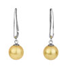naušnice ze SWAROVSKI ELEMENTS perla visící 10mm zlatá Ag 925/1000 krabička
