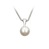 přívěšek ze SWAROVSKI ELEMENTS visící perla 12mm bíla  Ag 925/1000