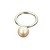 prstýnek ze SWAROVSKI ELEMENTS perla 10mm rosaline Ag 925/1000