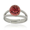 prsten se SWAROVSKI ELEMENTS kulička 8mm v barvě light rose