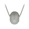 přívěšek ze SWAROVSKI ELEMENTS perlový kroužek steel/crystal pastel grey/řetízek Ag 925/1000