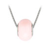 přívěšek ze SWAROVSKI ELEMENTS perlový kroužek steel/crystal  pastel rose/ řetízek Ag 925/1000