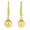náušnice zlaté barvy se SWAROVSKI ELEMENTS visací perla 10mm zlatá barva  Ag 925/1000 gift box