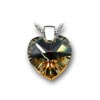 přívěsek ze SWAROVSKI ELEMENTS srdce 18mm crystal golden shadow Ag 925/1000