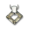 přívěsek ze SWAROVSKI ELEMENTS čtverec 20mm crystal silver shade cal.v.si Ag 925/1000 řetízek
