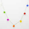 náhrdelník s  mix barevné kamínky Ag 925/1000