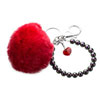 Klíčenka červená se SWAROVSKI ELEMENTS přívěšek srdce/perlový náramek