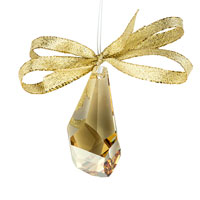 Ornament se SWAROVSKI ELEMENTS polygon 50mm v barvě golden shadow