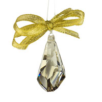 Ornament se SWAROVSKI ELEMENTS polygon 50mm v barvě crystal silver shade
