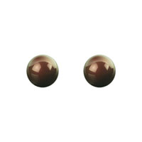 Naušnice ze SWAROVSKI ELEMENTS perla 8mm maroon Ag 925/1000 krabička