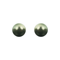 Nunice ze SWAROVSKI ELEMENTS perla 10mm ern Ag 925/1000 krabika