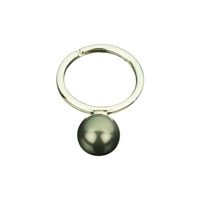 Prstýnek ze SWAROVSKI ELEMENTS perla 10mm černá Ag 925/1000