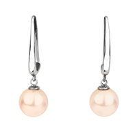 Nunice ze SWAROVSKI ELEMENTS perla visc 10mm rosaline Ag 925/1000 krabika