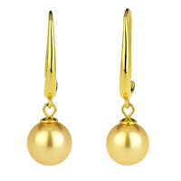 Nunice zlat barvy se SWAROVSKI ELEMENTS visac perla 10mm zlat barva  Ag 925/1000 gift box